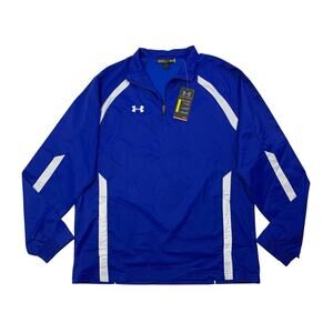 Under Armour Jacket Mens Large Ocean Blue White Undeniable Warm-Up AllSeasonGear